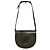 Borsa a spalla Courreges in pelle verde lucida effetto coccodrillo