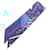 Hermès Blue Le Jardin de La Maharani Silk Twilly Scarf Cloth  ref.2069825