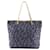 Fendi Zucchino Handbag Tote Bag Navy blue Leather Denim  ref.2070155