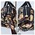 Borsa a tracolla in pelle stampata Lucrezia di Givenchy Nero Multicolore - vista 10