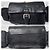 Borsa a vita/bumbum MCM in nylon e pelle Jamison a triplo scomparto nera Nero - vista 12