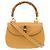 Borsa in pelle Gucci Bamboo gialla Giallo - vista 2