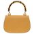 Borsa in pelle Gucci Bamboo gialla Giallo - vista 3