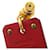 Hermès Hermes As de Coeur Swift Metal Gold Red Y Stamp Earrings Golden  - view 7