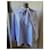 Camicia a righe Céline in cotone bianca e blu Bianco - vista 2