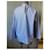 Camicia a righe Céline in cotone bianca e blu Bianco - vista 4