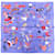 Hermès Carré 90 Les Confessions Écharpe en Soie Bleu Multicolore  ref.2070639