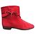 Autre Marque Botines de ante rojo Roja