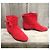 Autre Marque Botines de ante rojo Roja - vista 2