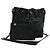 Borsa a spalla CHANEL in pelle caviar nera con CC argento Auth BA125 Nero