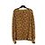 Chloé alrededor de 1985 Top FR38 Marrón Caqui Boteh Blusa de Seda UK10 US8 Chloe Multicolor