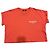 Balmain Camiseta corta bordada con logo Naranja