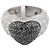 De Grisogono Ring mit schwarzem Diamant in Herzform, Größe 51 Golden