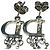 Orecchini in argento con cristalli di strass Christian Dior - vista 7