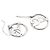 Orecchini in argento con logo circolare in corsivo Christian Dior - vista 3