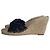 Sandali espadrille con zeppa Loeffler Randall in pelle nera - vista 4