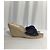 Sandali espadrille con zeppa Loeffler Randall in pelle nera - vista 8
