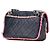 Chanel Blu Trapuntato in Agnello e Tweed con Rifinitura Elegante a Patta Blu navy - vista 2