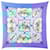 Hermès Blue Les Chevaux des Moghols Pleated Silk Scarf Cloth  ref.2072277