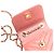 Cartera de Cadena Trendy CC Chanel Mini Chevron de Cuir de Cordero Rosa - vista 12