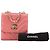 Cartera de Cadena Trendy CC Chanel Mini Chevron de Cuir de Cordero Rosa - vista 14