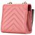 Cartera de Cadena Trendy CC Chanel Mini Chevron de Cuir de Cordero Rosa - vista 2