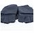 Hermès Muffole in cashmere senza dita Hermes Lionel Nero Blu - vista 5