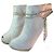 Botines de punta abierta Le Silla en cuero beige - vista 21