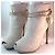 Botines de punta abierta Le Silla en cuero beige - vista 2
