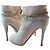 Botines de punta abierta Le Silla en cuero beige
