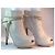 Botines de punta abierta Le Silla en cuero beige - vista 6