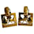 Céline Celine Gold Plated Clip Earrings Golden Gold-plated  ref.2072912