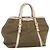 PRADA Borsa a mano in tela pelle beige bianco oro Auth am7707 D'oro