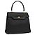 Borsa a mano BALLY in pelle nera e oro Auth BD031 Nero D'oro