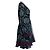 Etro, minivestido de seda jacquard con mangas abullonadas en azul - vista 4