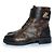 Louis Vuitton, wonderland flat rangers in monogramma Marrone Nero - vista 2