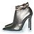 Botas de tobillo de cuero metálico Bottega Veneta