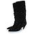 Botas arrugadas de ante rockstud Valentino Garavani Negro