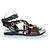 Sandali incrociati Monogram Louis Vuitton Marrone Nero - vista 5