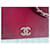 Pochette Chanel in pelle rosso scuro Bordò  - vista 3