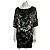 Diane Von Furstenberg DvF Claire Samtkleid mit floralem Muster Schwarz Mehrfarben
