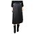 Eric Bompard Black denim pleated midi skirt - size S