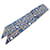Hermès Blue Couvertures et Tenues de Jour Silk Twilly Scarf Navy blue Cloth  ref.2074896