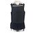 Top in seta nero No 21 con frange e perline