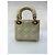 Micro Lady Dior en Charol Beige - Christian Dior Crema - vista 7