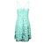 Vestido de seda estampada Emporio Armani Turquesa - vista 2