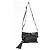 Borsa a tracolla pieghevole con frange Anya Hindmarch in pelle nera Nero