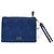 Pochette in cotone blu con logo impresso Anya Hindmarch
