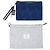 Pochette in cotone blu con logo impresso Anya Hindmarch - vista 10