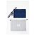 Pochette in cotone blu con logo impresso Anya Hindmarch - vista 21